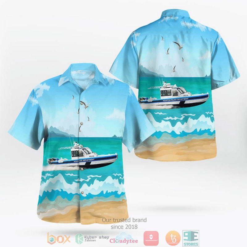 Houston Texas Houston Police Department 78F N5278F Hawaiian Shirt