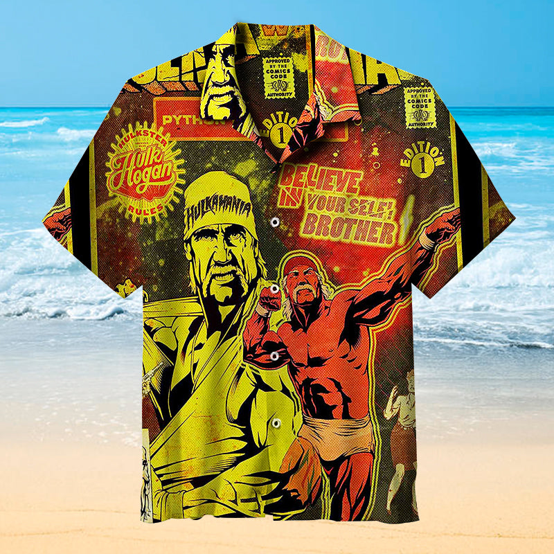 Hulkamania Hulk Hogan Power Hawaiian Shirt