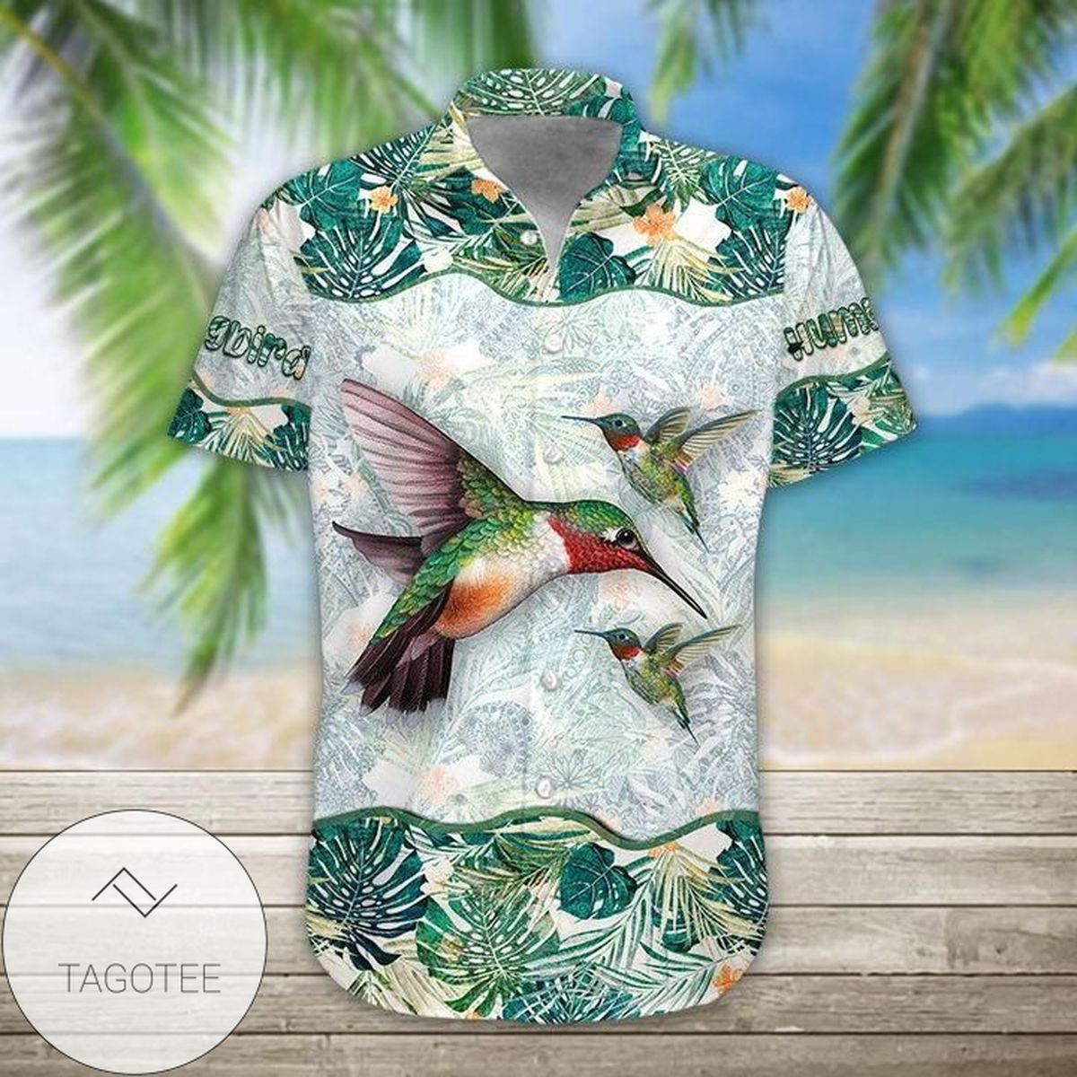 Hummingbird Hawaiian III Graphic Print Short Sleeve Hawaiian Shirt