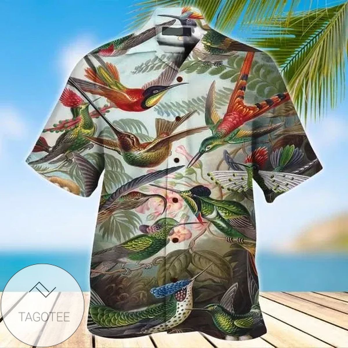 Hummingbird Tribal Pattern Hawaiian Aloha Shirts H