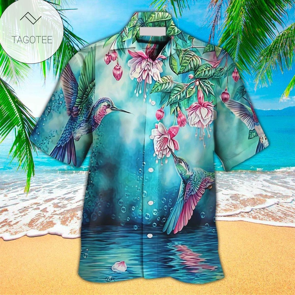 Hummingbird Tribal Pattern Hawaiian Aloha Shirts H