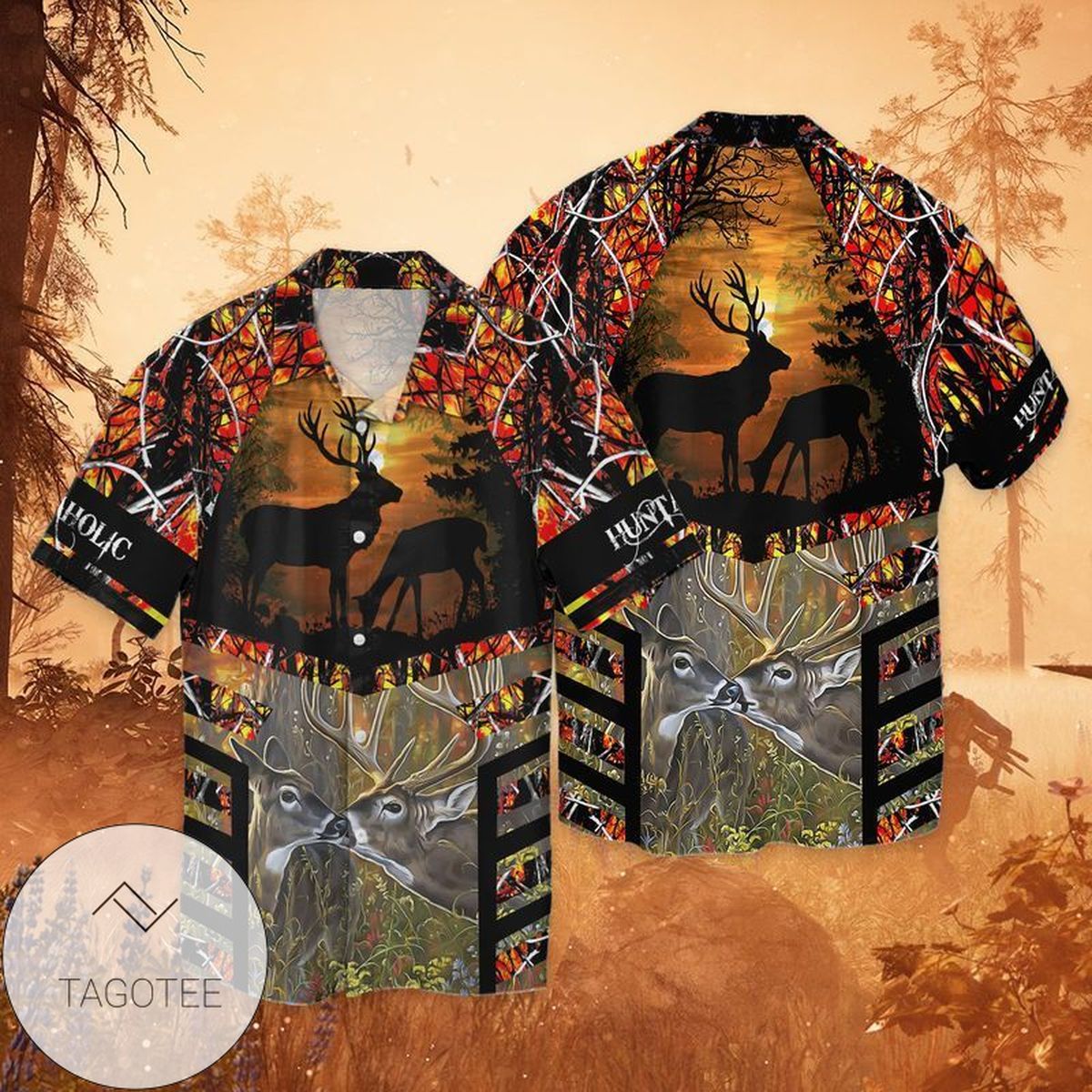 Hunting Deer T-shirt One Shot One Kill Hawaiian Shirt Adult Full Print