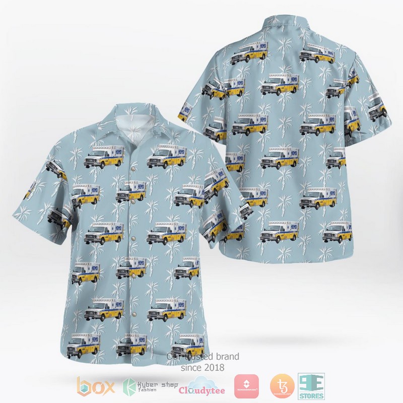 Huntsville Emergency Medical Services Alabama HEMSI Ambulance Hawaiian shirt