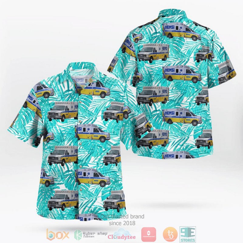 Husky Funny palm tree Hawaiian Shirt