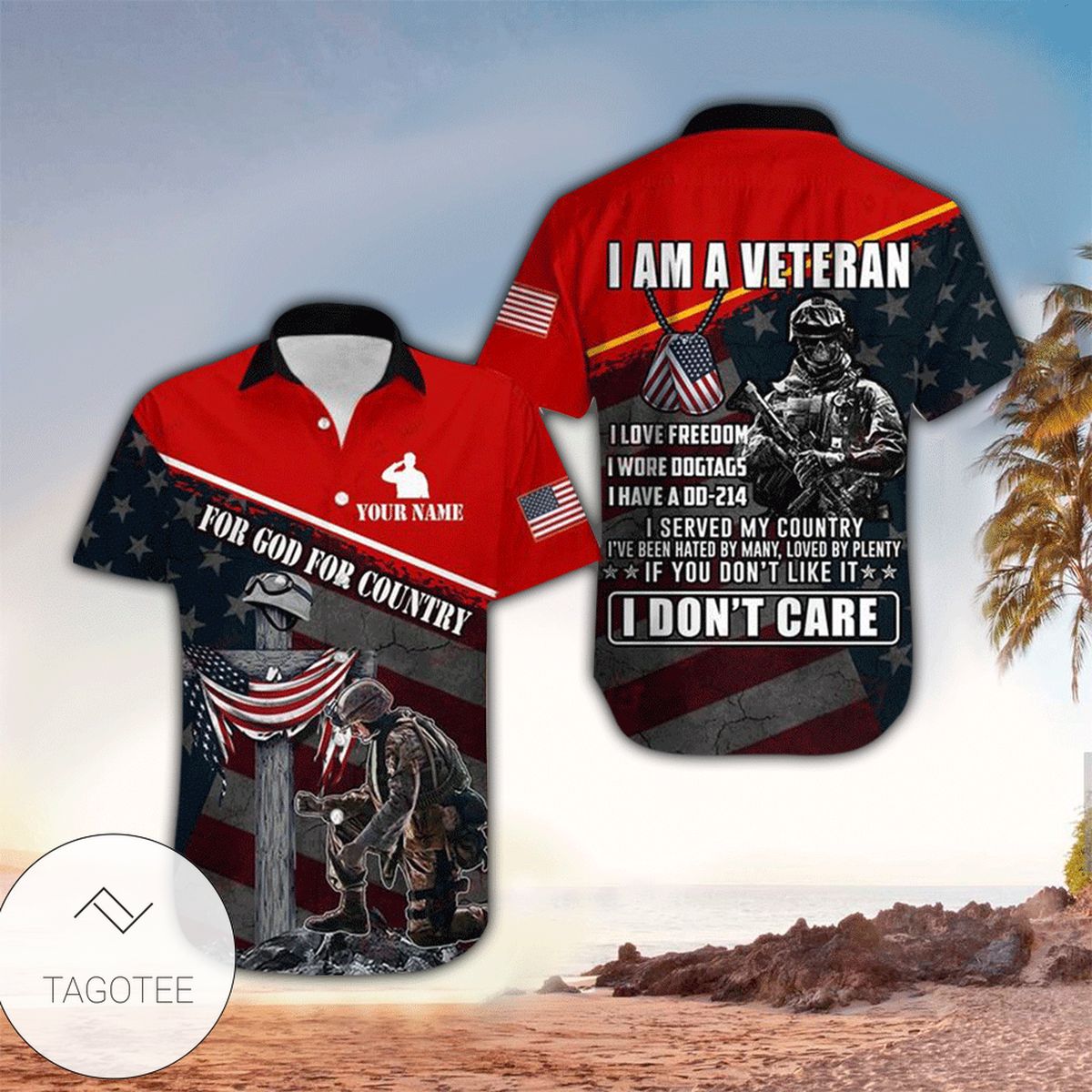 I Am A Veteran I Believe In God Family All Over Printed Hawaiian Shirt