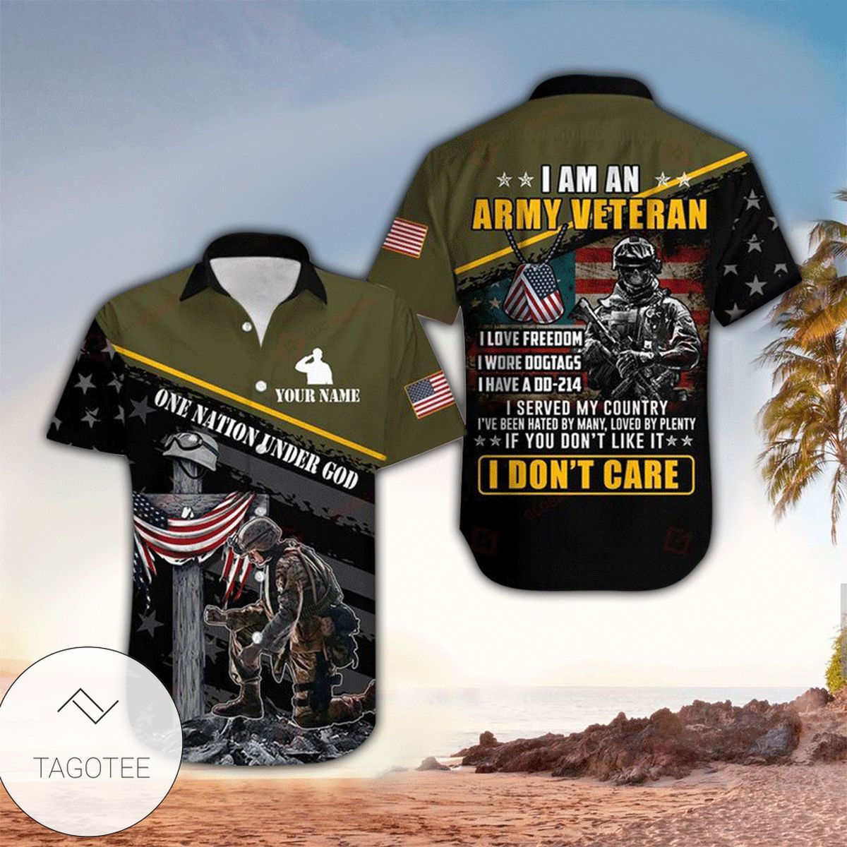 I Am A Veteran I Believe In God Family All Over Printed Hawaiian Shirt