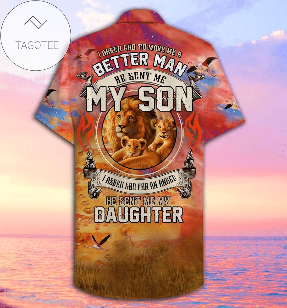 I Asked God To Make Me A Better Man Lion 2022 Authentic Hawaiian Shirts