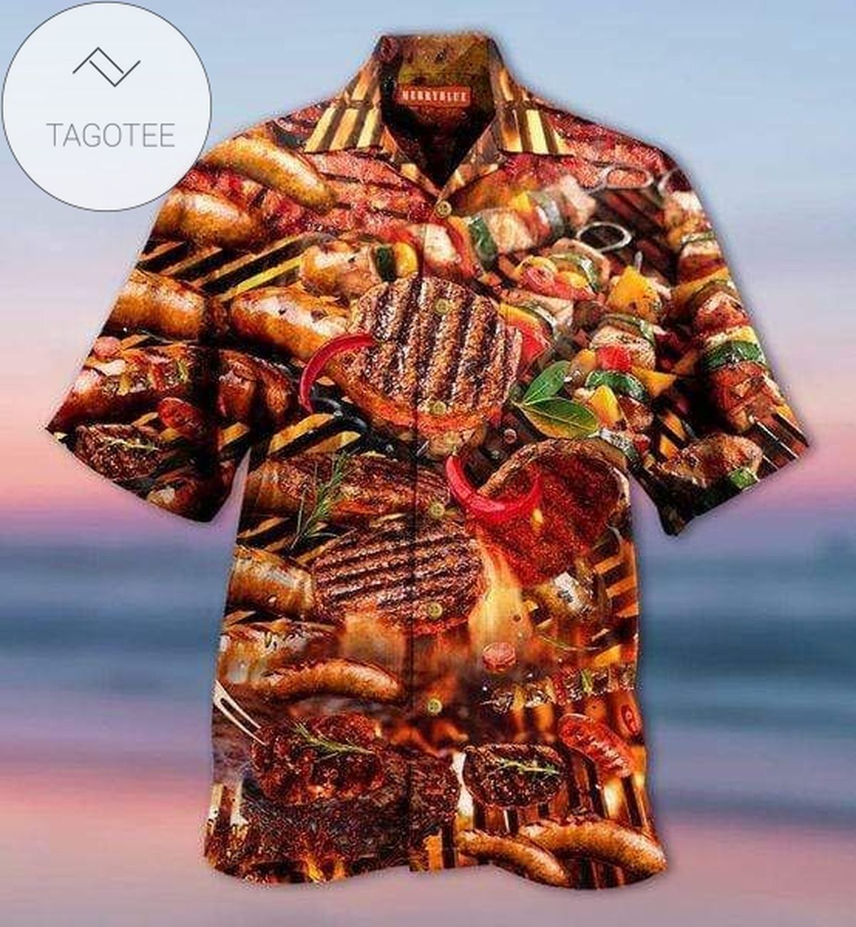 I Love Cooking Seamless Pattern Hawaiian Shirt