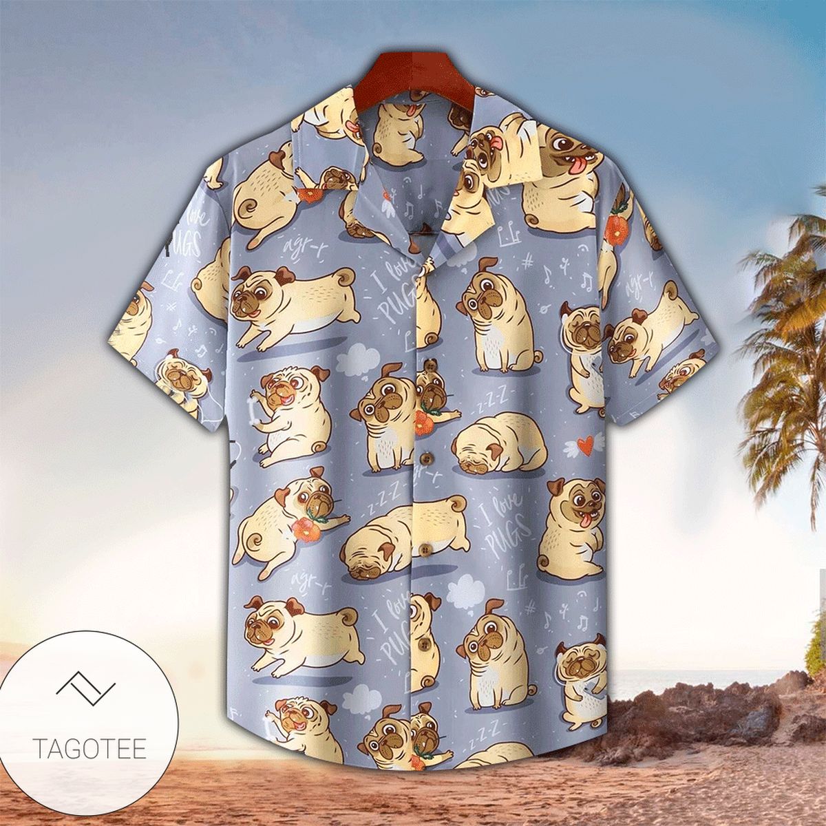 I Love Mexico Doodle Pattern Hawaiian Shirt