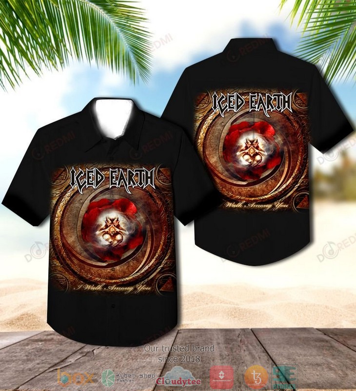 Iced Earth Night of the Stormrider Album Short Sleeve Hawaiian Shirt