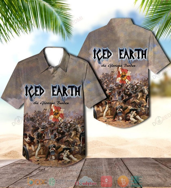 Iced Earth The Glorious Burden Album Short Sleeve Hawaiian Shirt