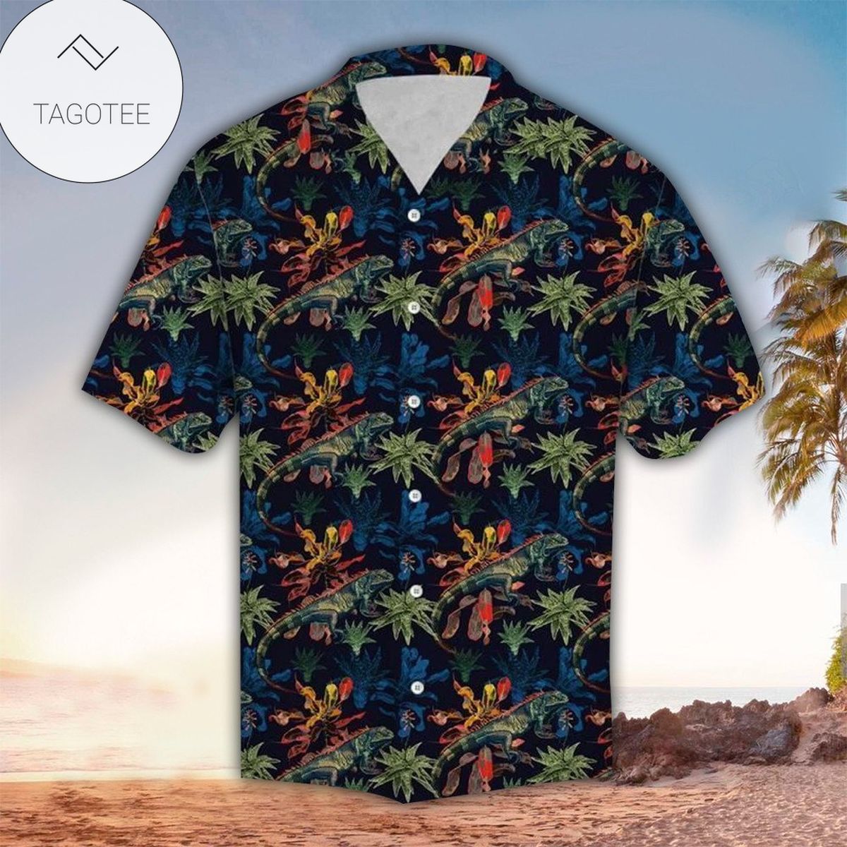 Iguana Hawaiian Shirt Iguana Lover Gifts