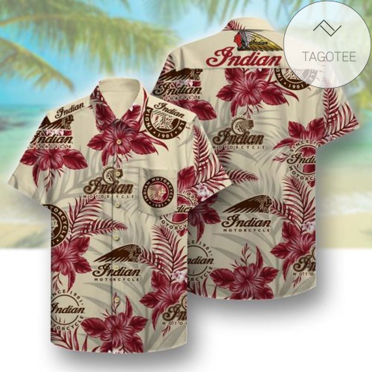 India Tropical Short Sleeve Hawaiian Shirt