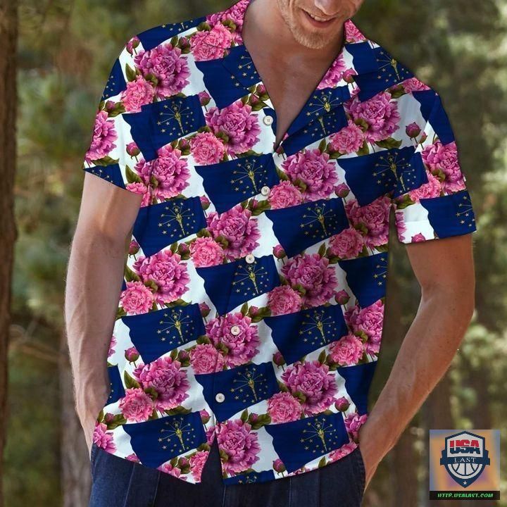 Indiana State Coconut Hawaiian Shirt