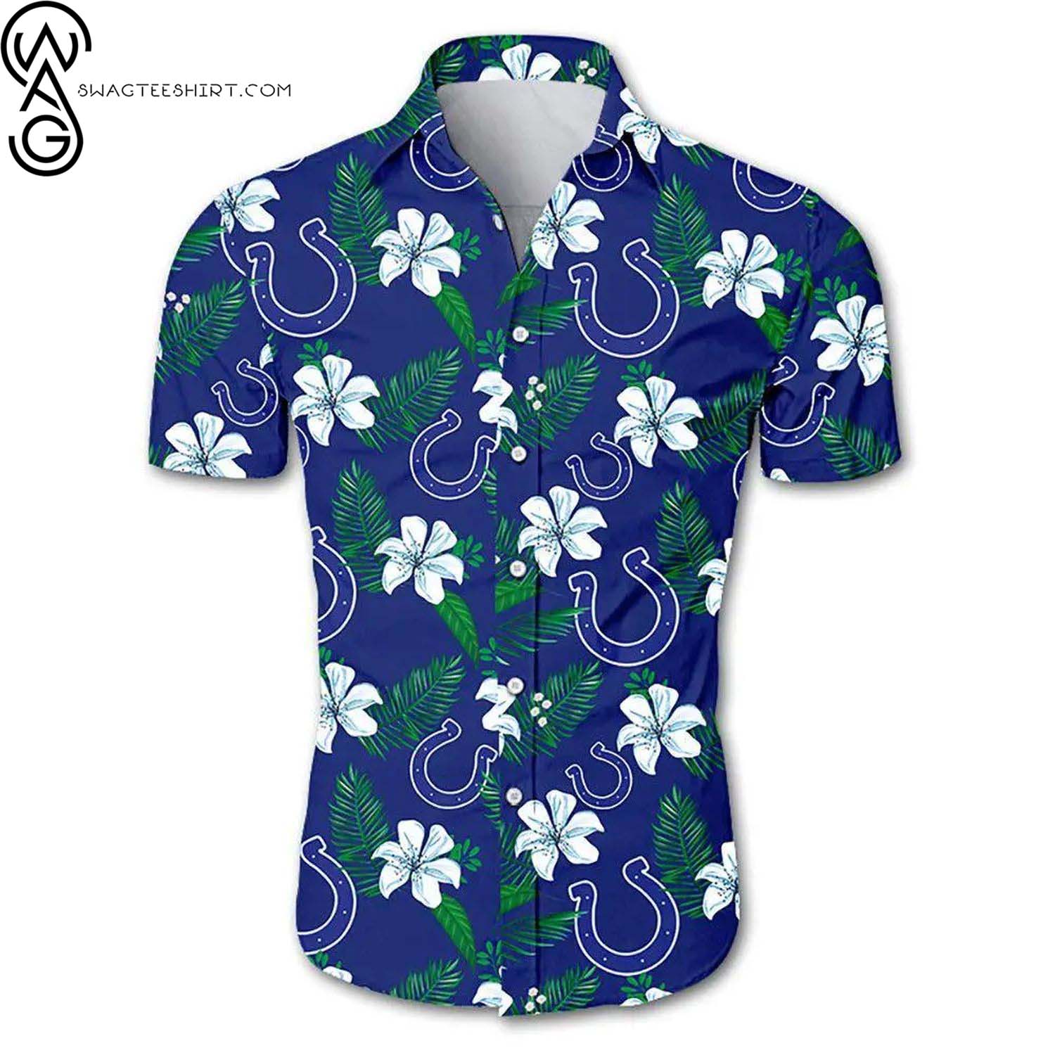 Indianapolis Colts Flower Summer Aloha Hawaiian Shirt