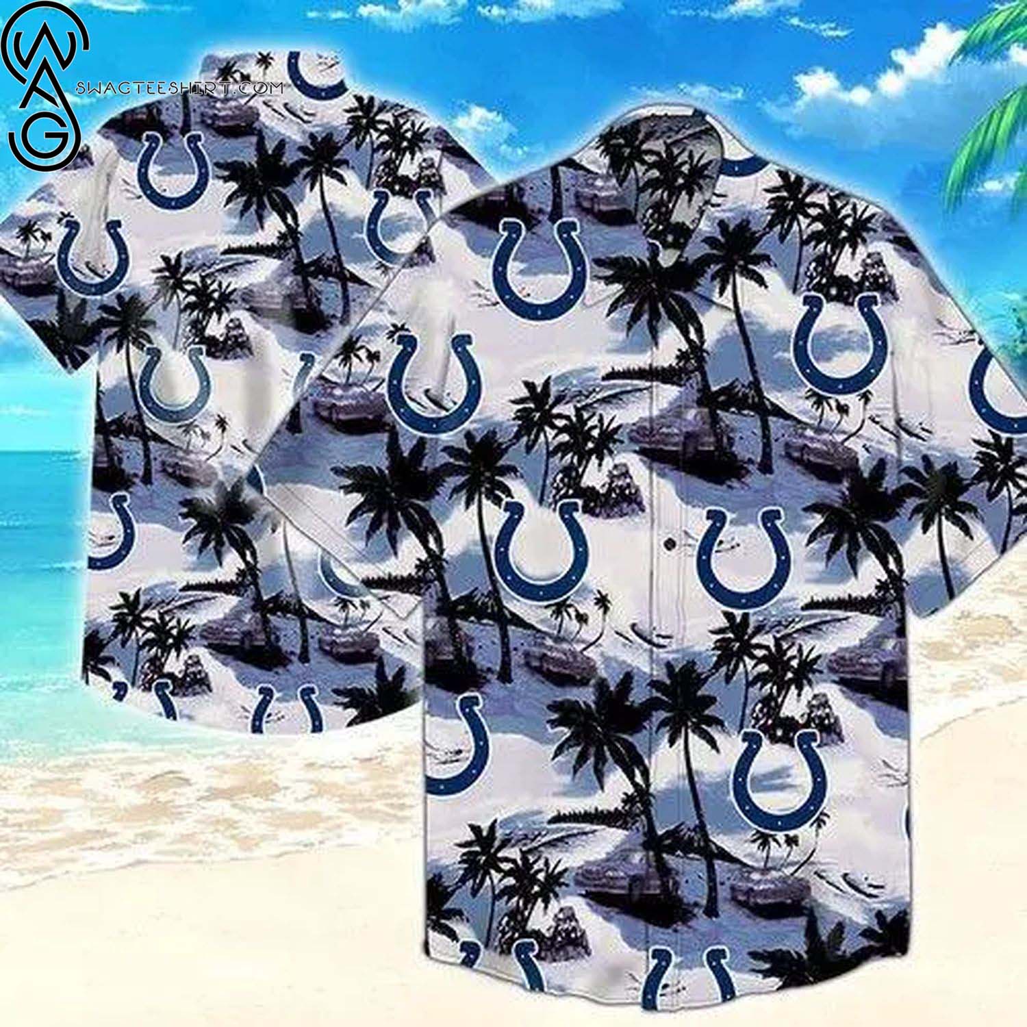 Indianapolis Colts NFL Tropical All Over Print Hawaiian Shirt