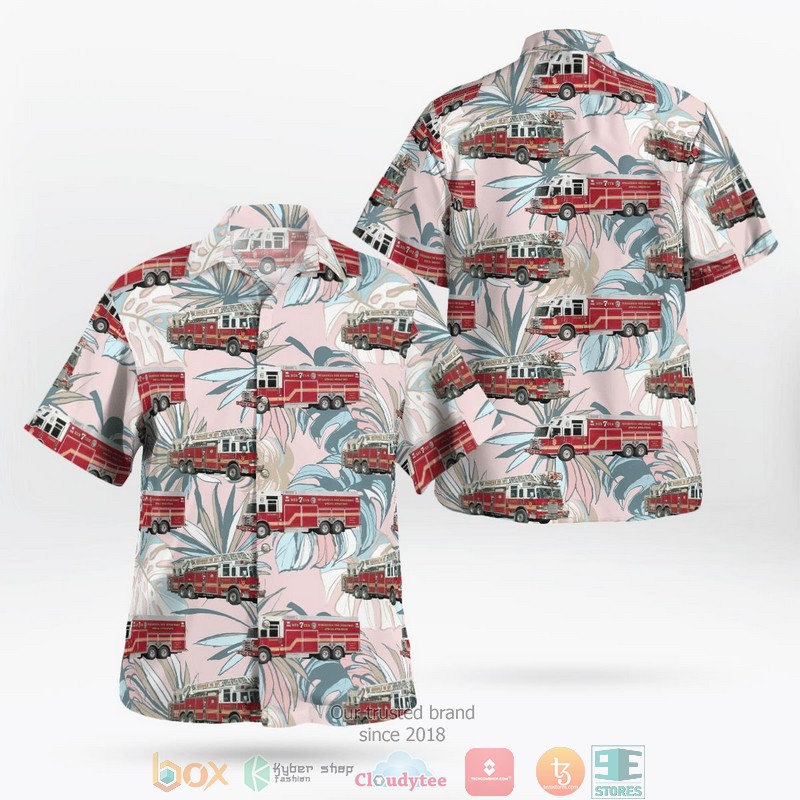 Indianapolis Fire Department IFD Indiana Heavy Rescue Hawaiian Shirt