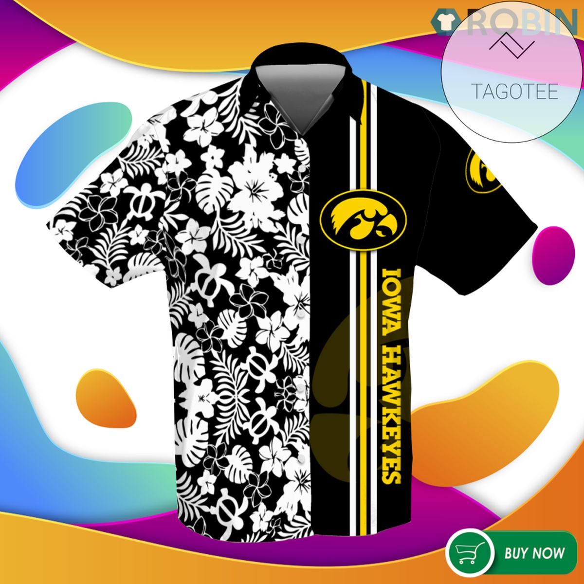 Iowa Hawkeyes Authentic Hawaiian Shirt 2022 Summer Button Up Shirt For Men Beach Wear Short Sleeve Authentic Hawaiian Shirt 2022