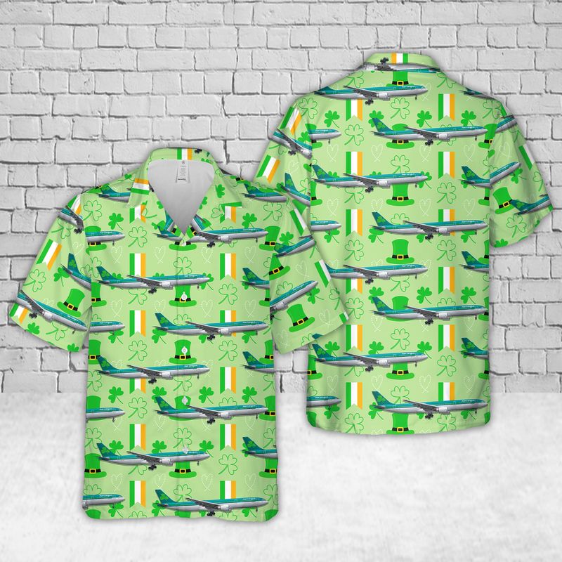 Ireland Aer Lingus Boeing 737-200 Hawaiian Shirt