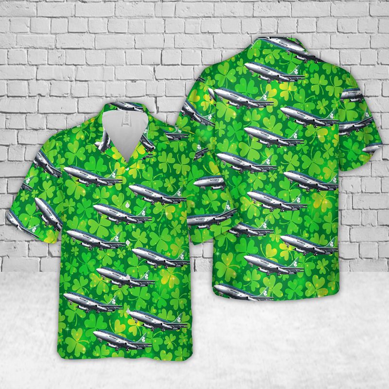 Ireland Aer Lingus Airbus A330-302 Shamrock 146 Hawaiian Shirt