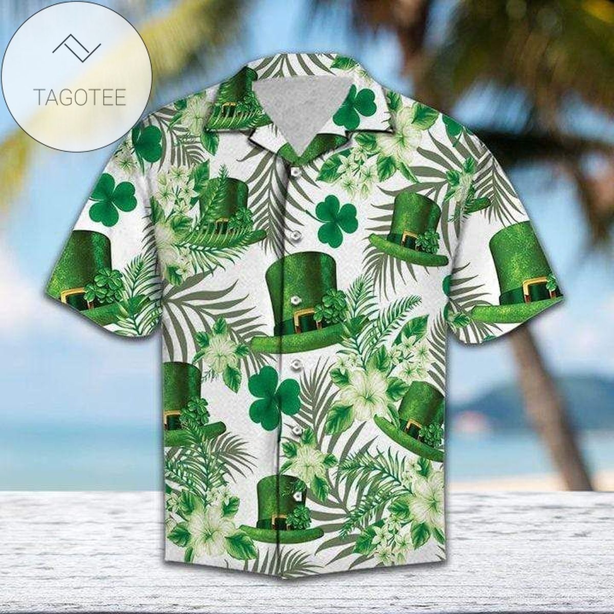 Irish and Wine Ireland land Happy Patrick’s Day Green Hawaiian Shirt