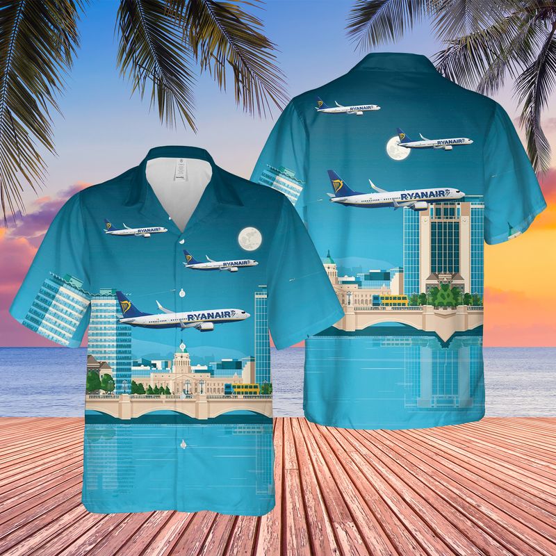 Ireland Ryanair Boeing 737-800 Hawaiian Shirt