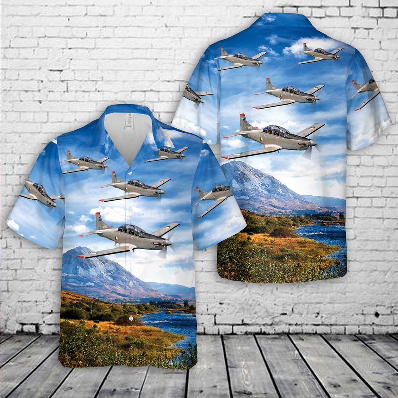 Irish Air Corps Pilatus PC-12 Hawaiian Shirt