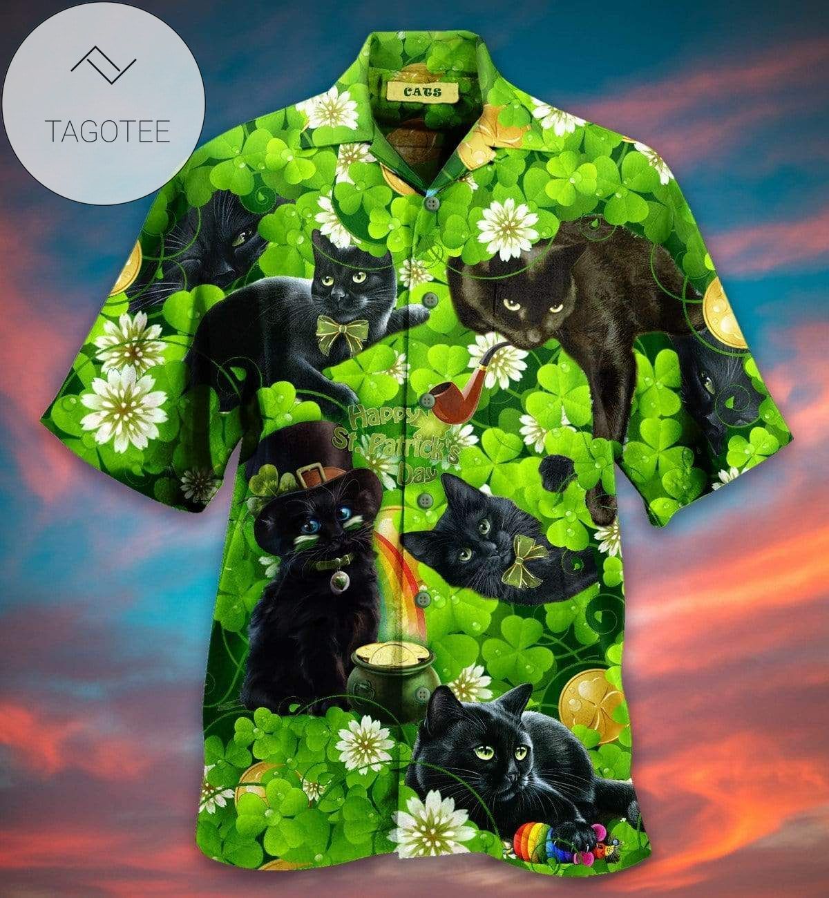 Irish and Wine Ireland land Happy Patrick’s Day Green Hawaiian Shirt