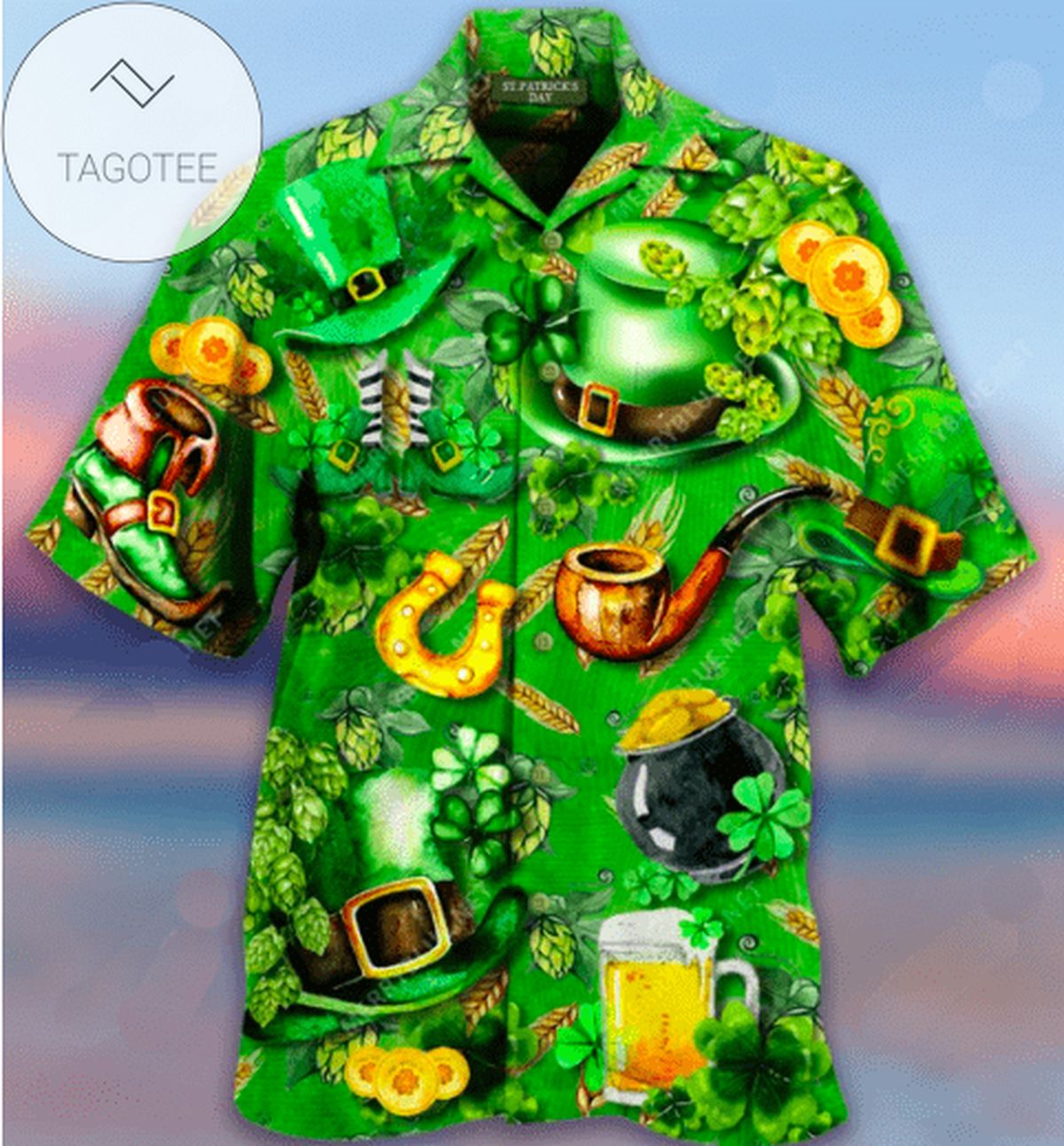 Irish Hat And Shamrock Pattern Saint Patrick Green 2022 Authentic Hawaiian Shirts