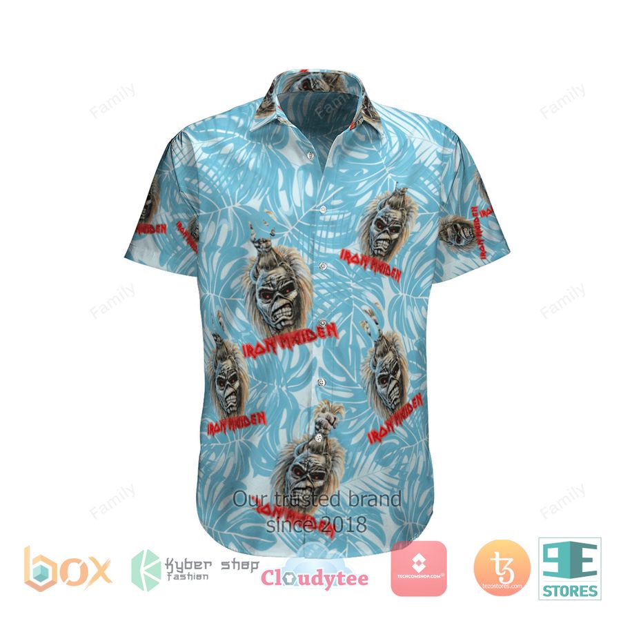 Iron Maiden Monstera Deliciosa Tropical Hawaiian Shirt