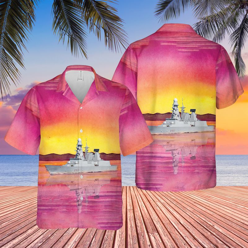 Italian Navy Carlo Bergamini F 590 Carlo Bergamini-class Frigate Hawaiian Shirt