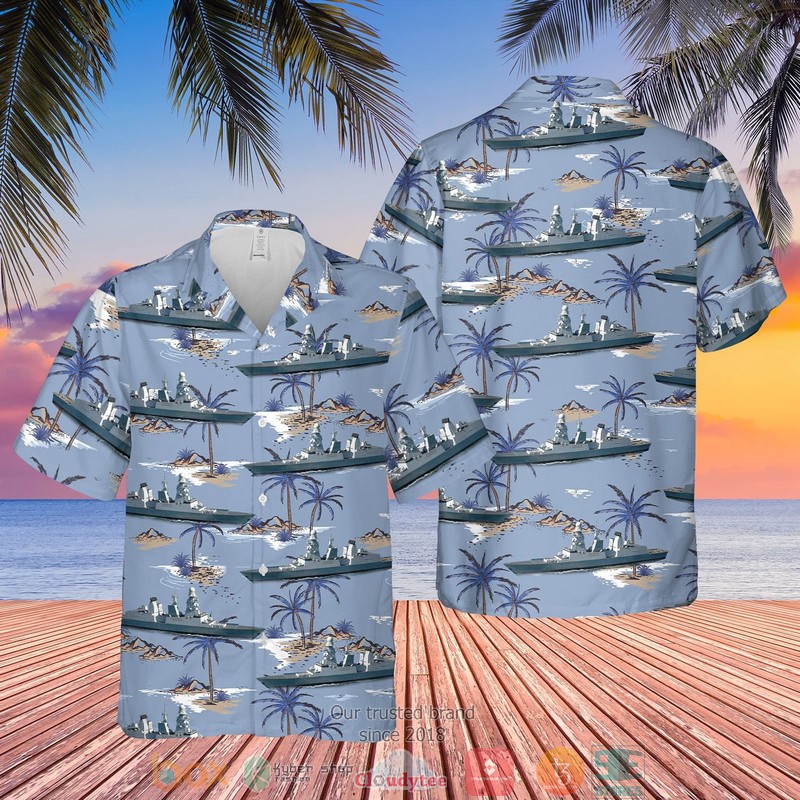 Italian Navy Andrea Doria And NH90 Hawaiian Shirt