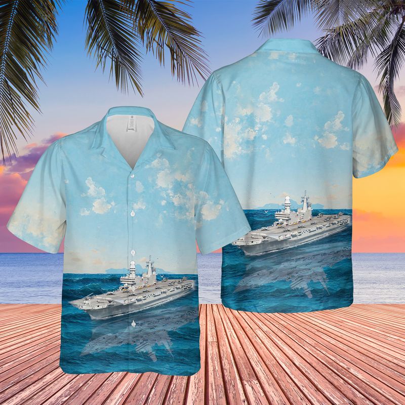 Italian Navy San Giorgio L 9892 San Giorgio-class Landing Platform Dock Hawaiian Shirt