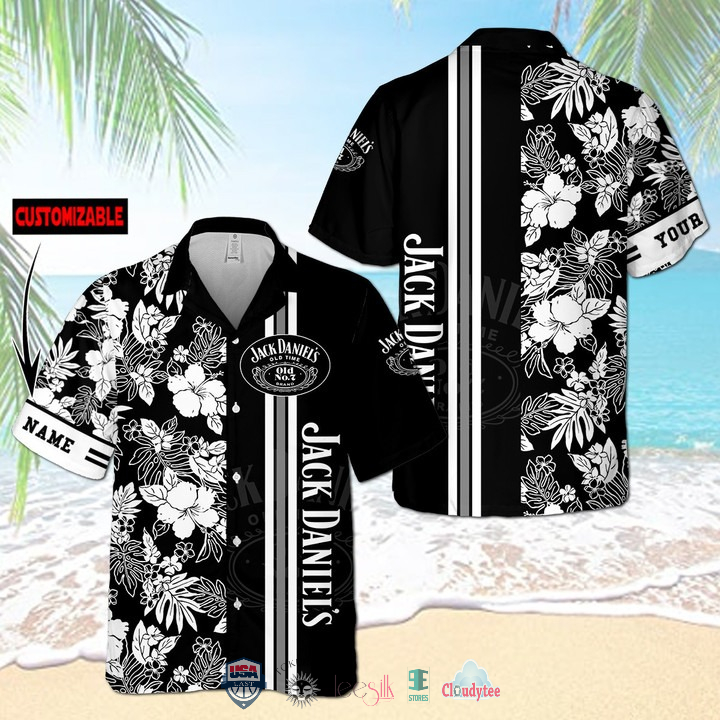 Jack Daniel’s Logo Palm Hawaiian Shirt