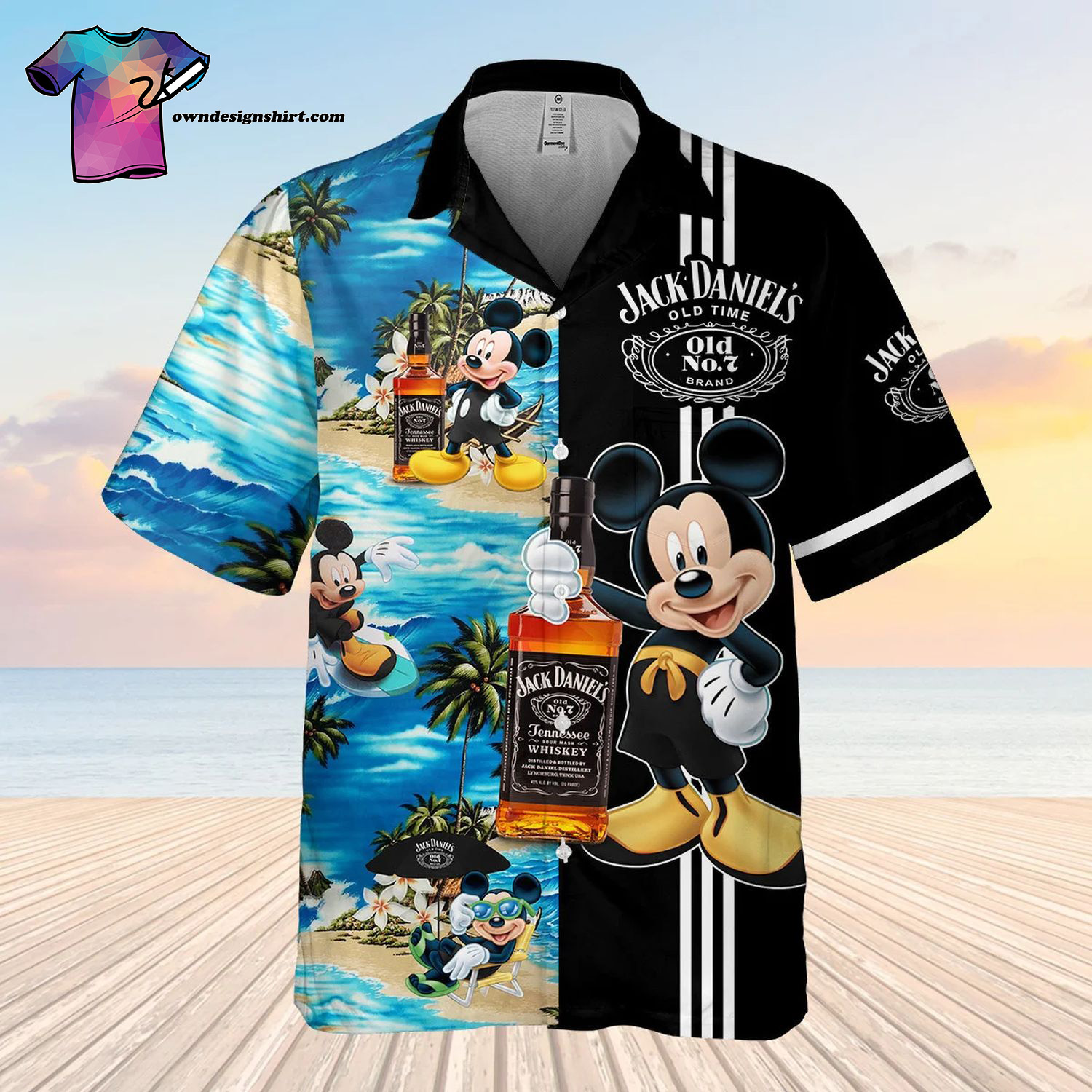 Jack Daniel’s Tennessee Whiskey All Over Print Summer Vacation Hawaiian Shirt