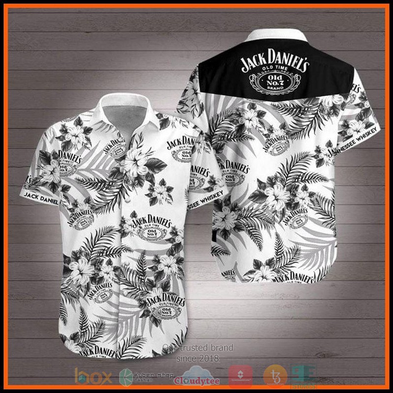 Jack Paint Black Hawaiian Shirt