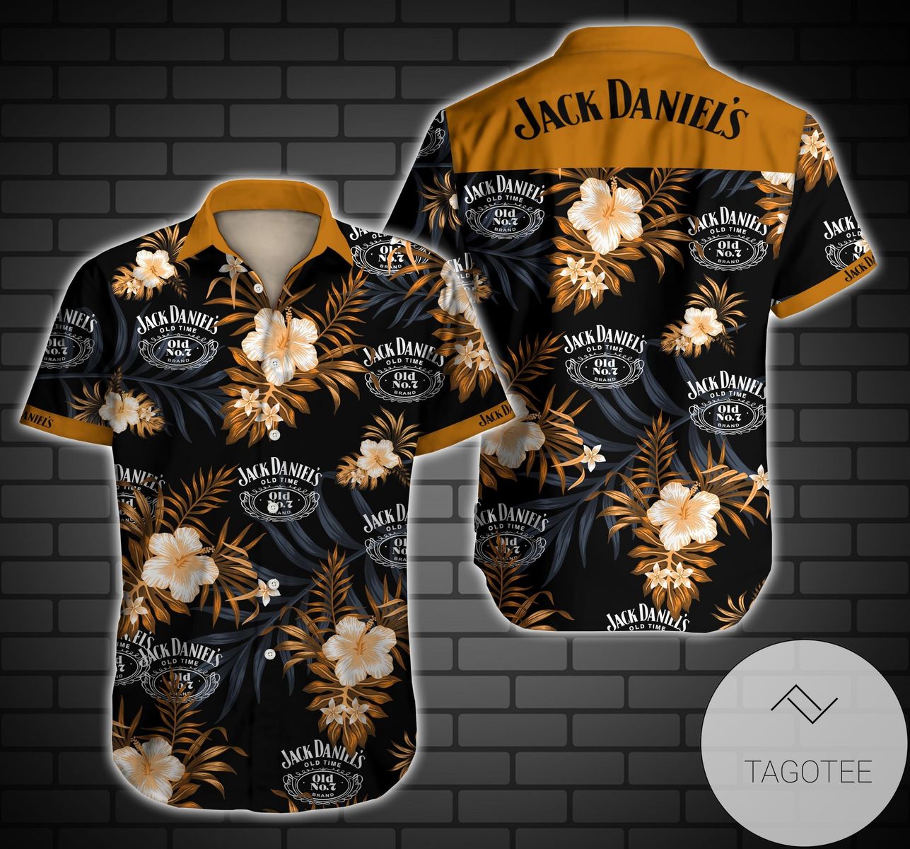 Jack Daniel Logos Hawaiian Shirt 3d