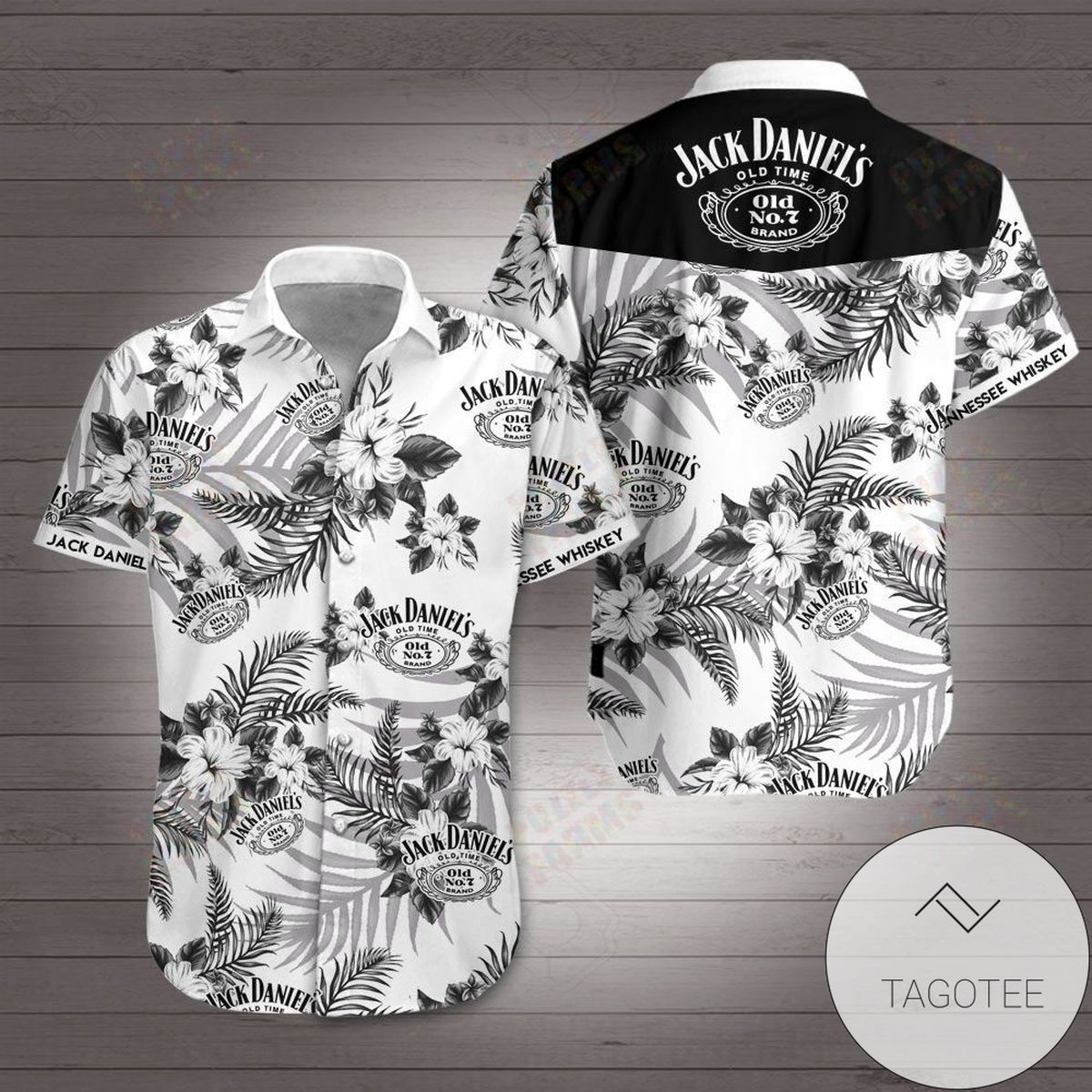 Jack Daniel Logos Hawaiian Shirt 3d