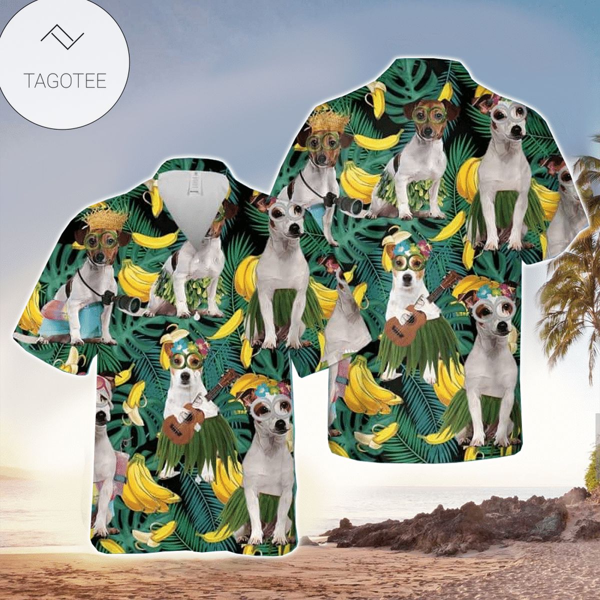 Jack Russell Hawaiian Shirt Mens Hawaiian Shirt For Dog Lover