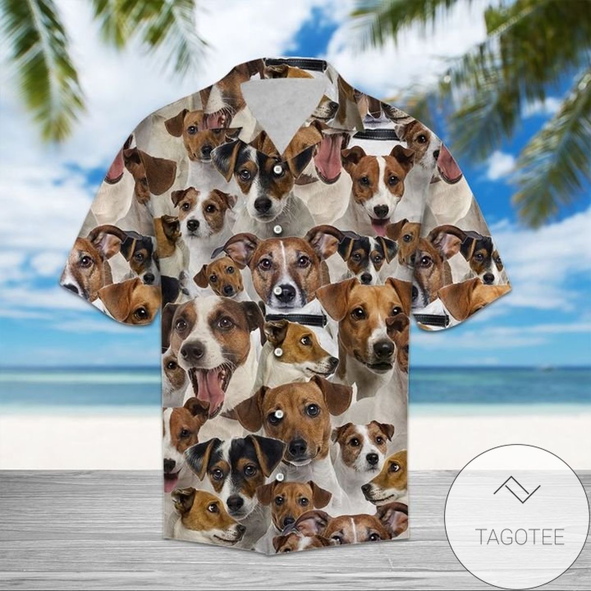 Jack Russell Hawaiian Shirt Mens Hawaiian Shirt For Dog Lover