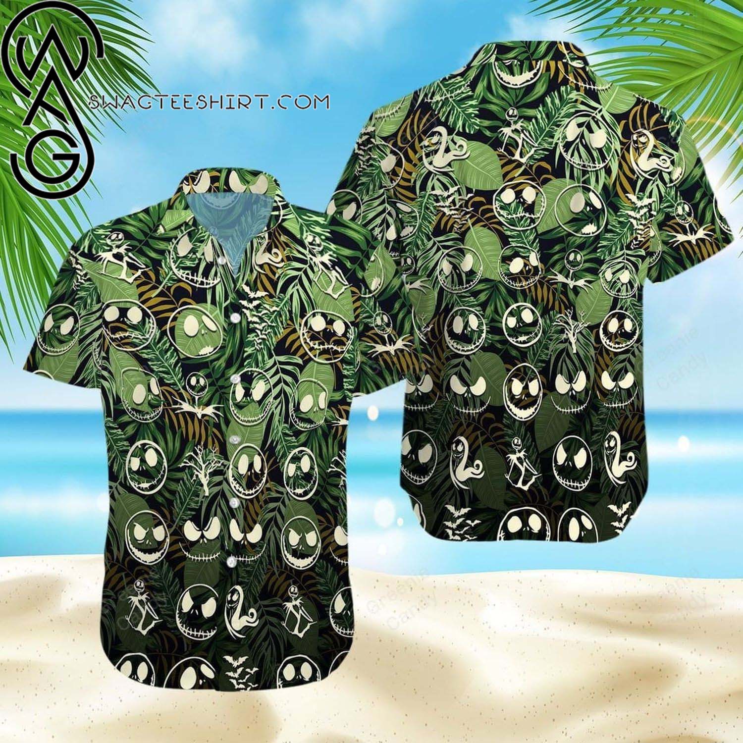 Jack Daniel’s Tennessee Whiskey Skull Summer Outfits Hawaiian Shirt