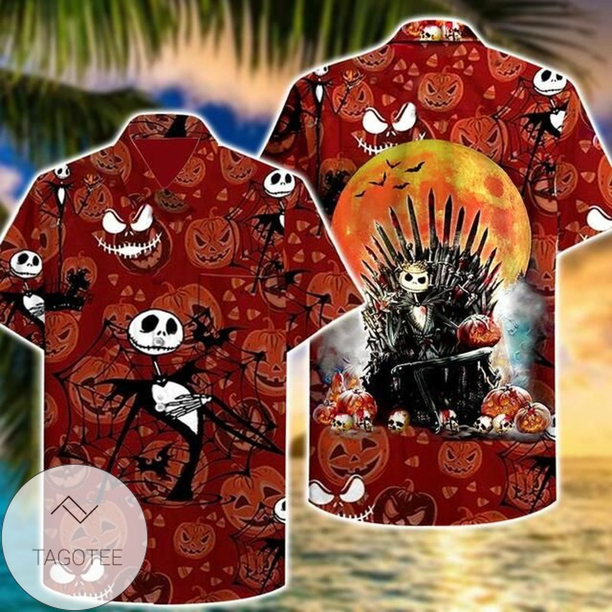 Jack Skellington Is The Most Wonderful Time Of The Year For men And Women Graphic Print Short Sleeve Hawaiian Casual Shirt