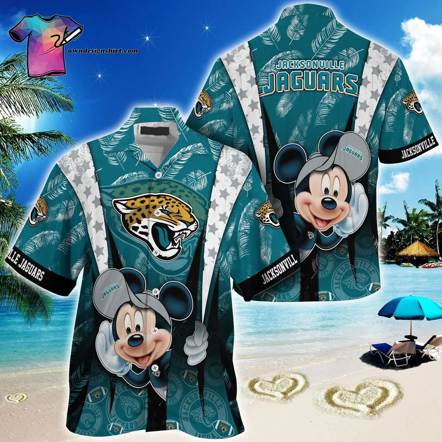 Jacksonville Jaguars And Mickey Mouse All Over Print Hawaiian Shirt