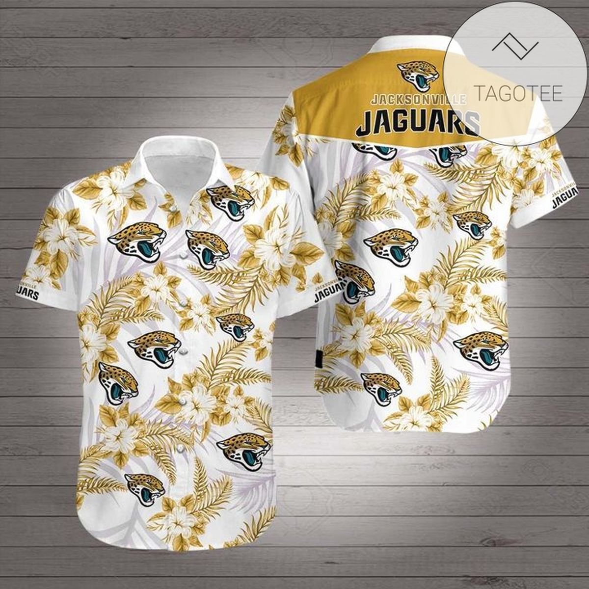 Jacksonville Jaguars Hawaiian 3d Shirt Floral Button Up Slim Fit Body-nfl