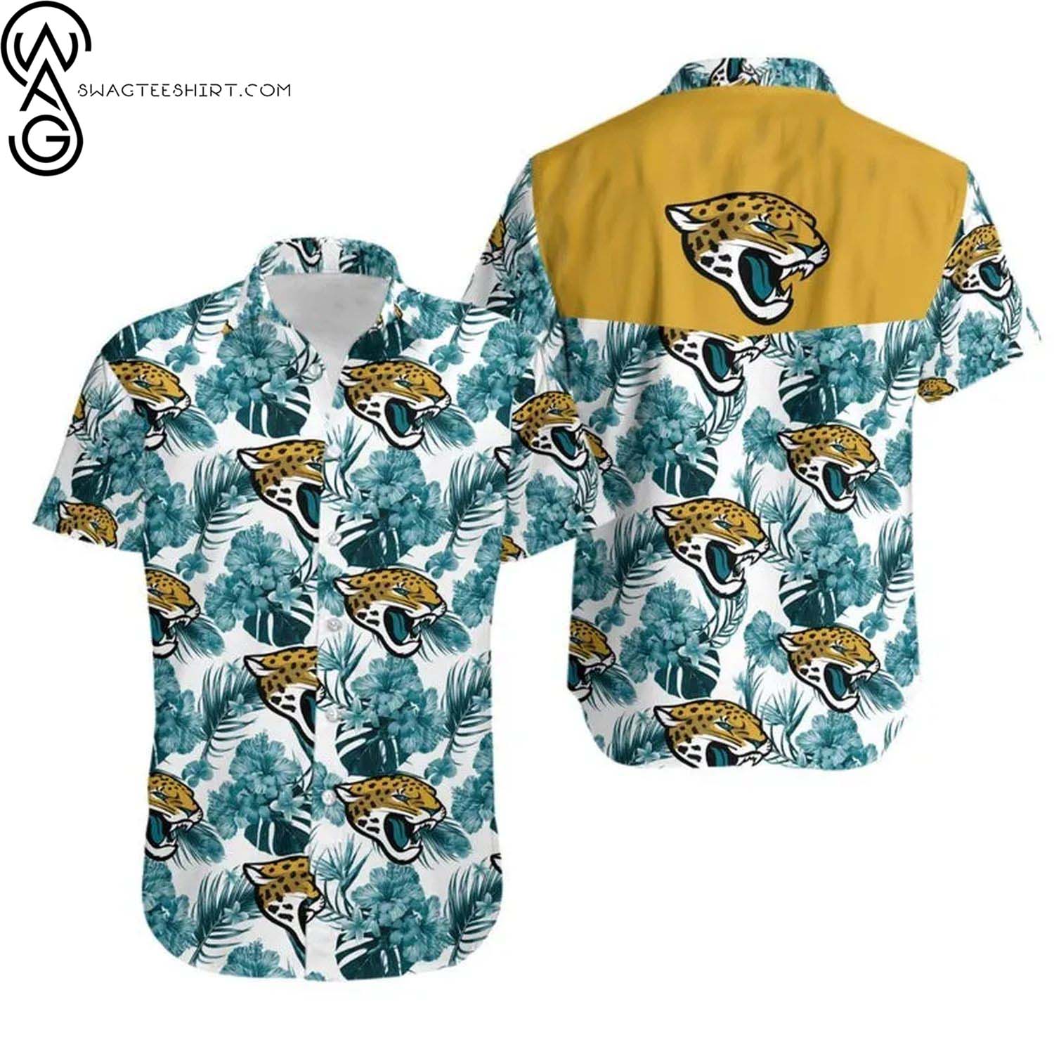 Jacksonville Jaguars Floral Tropical Summer Aloha Hawaiian Shirt