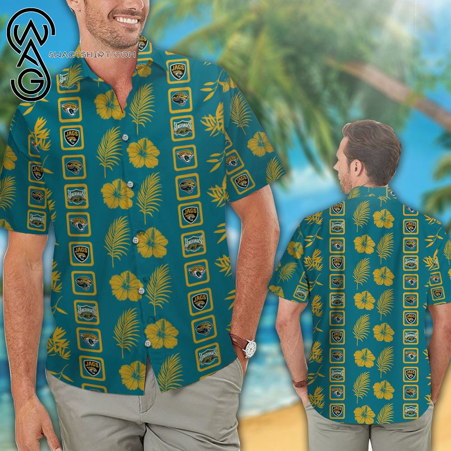 Jacksonville Jaguars Football Team Full Printing Hawaiian Shirt