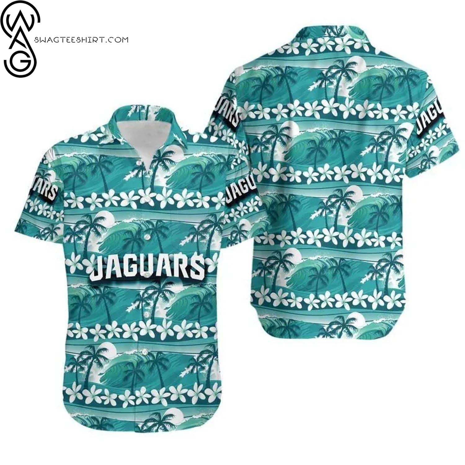 Jacksonville Jaguars Flower And Logo Summer Aloha Hawaiian Shirt