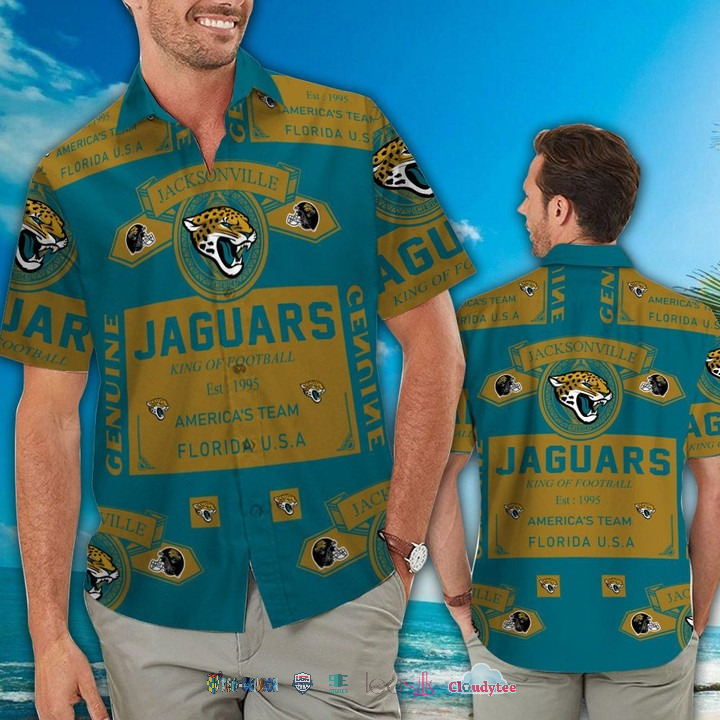 Jacksonville Jaguars Ocean Fishes Hawaiian Shirt Beach Short