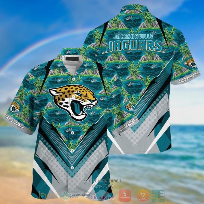 Jacksonville Jaguars Hibiscus Hawaiian Shorts