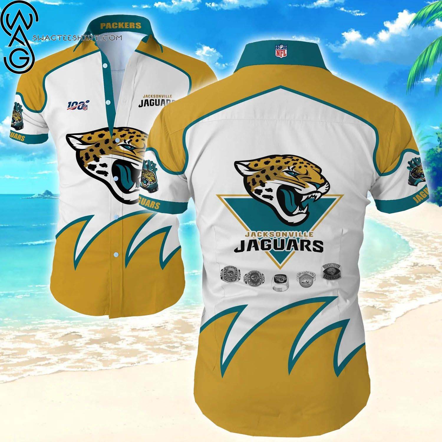 Jacksonville Jaguars Logo Floral Summer Aloha Hawaiian Shirt